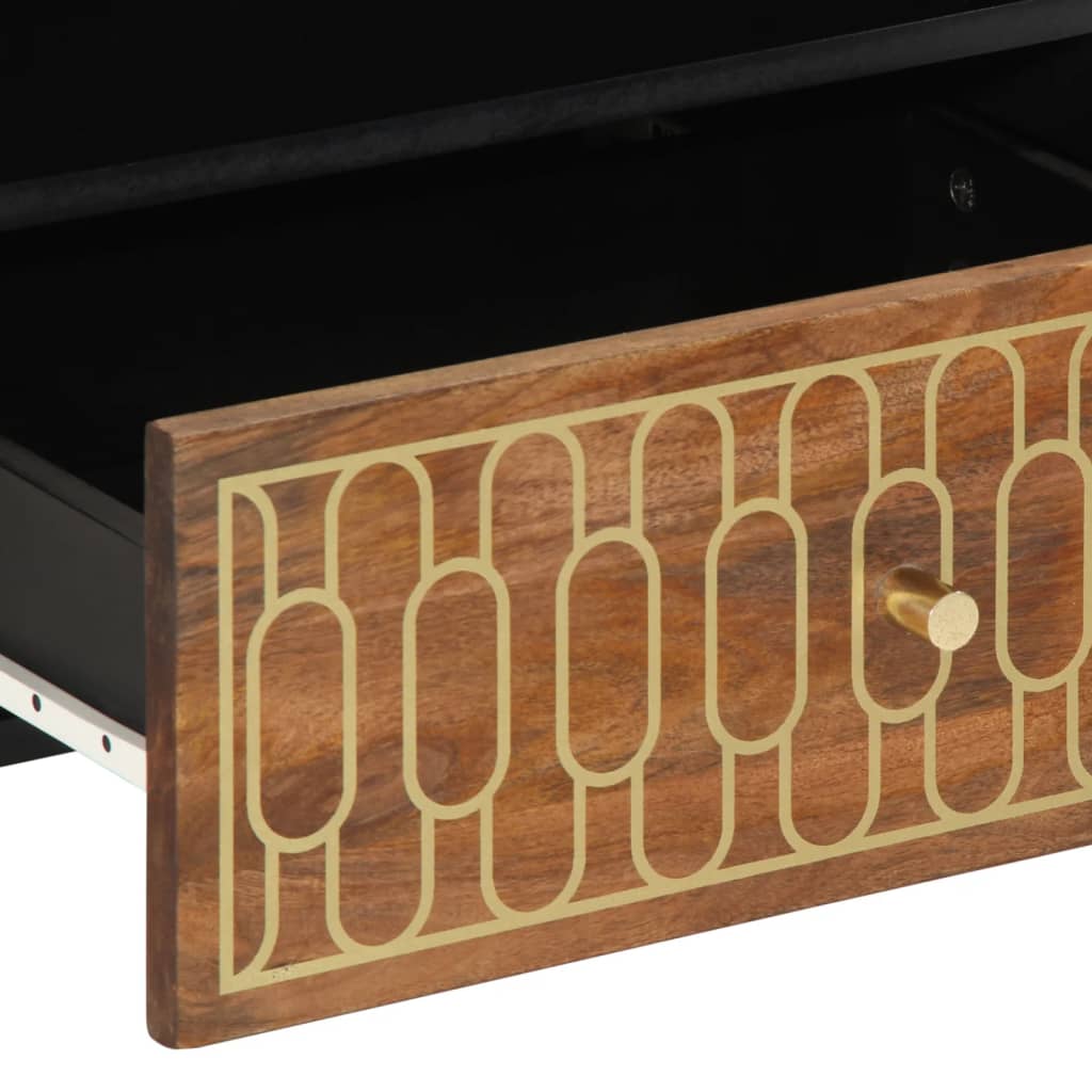 Móvel de TV 80x33x46 cm madeira de mangueira maciça