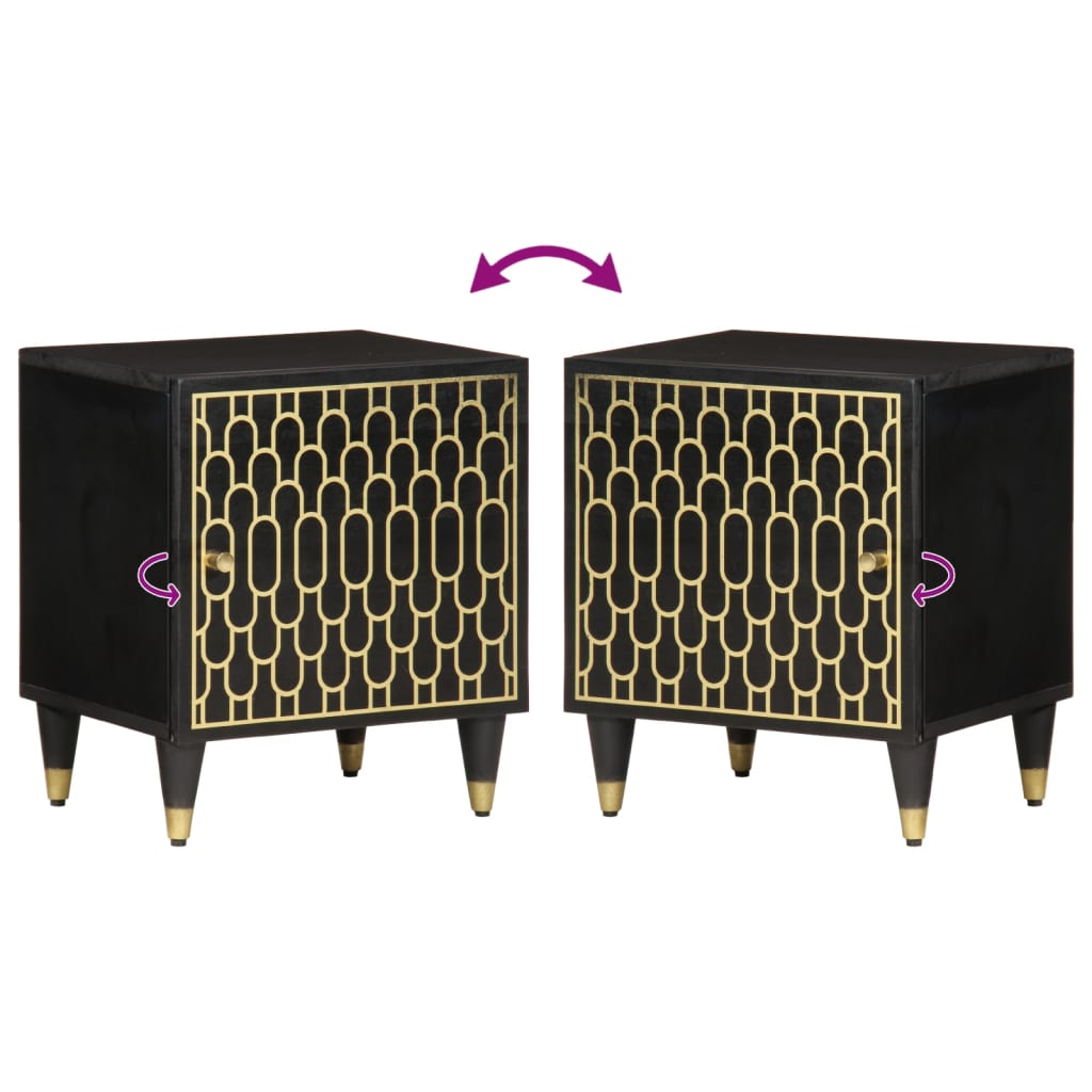 Mesa de cabeceira 40x33x46 cm madeira de mangueira maciça