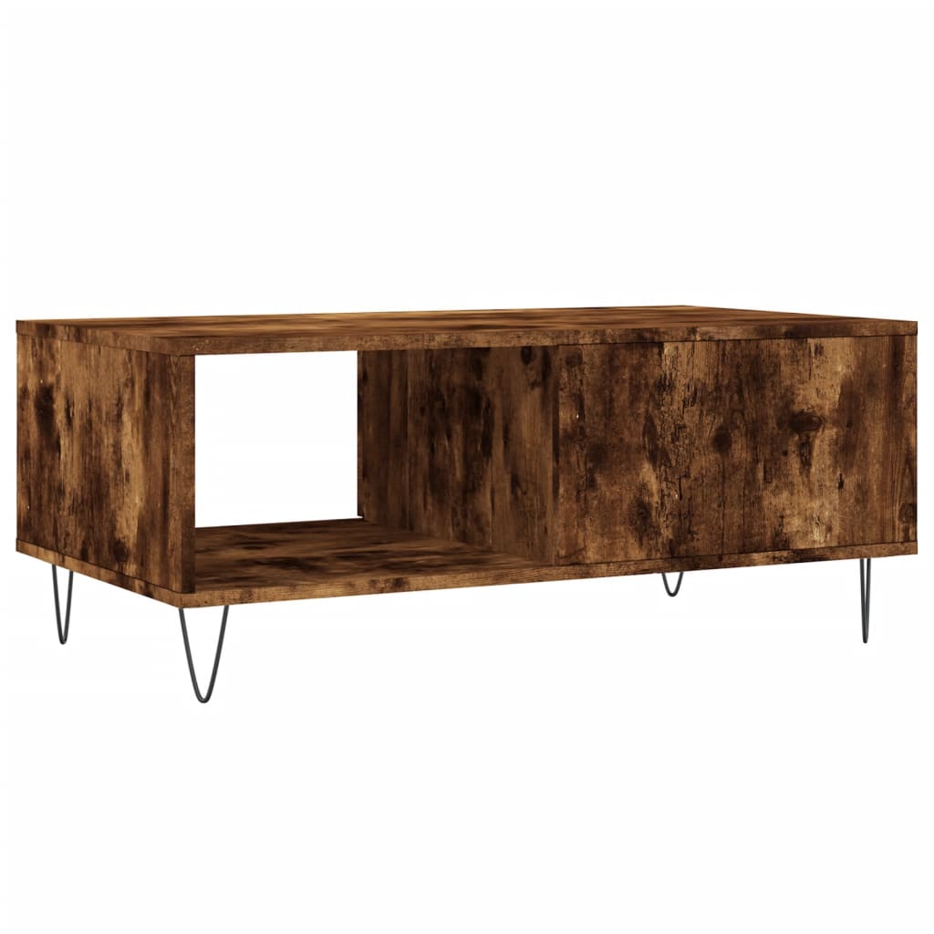 Mesa de centro 90x50x36,5 cm derivados madeira carvalho fumado