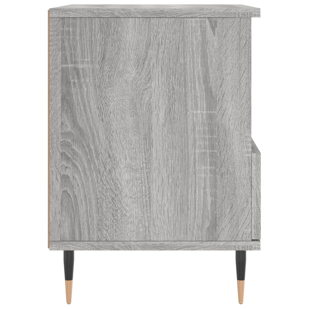 Mesa de cabeceira 40x35x50 cm derivados de madeira cinza sonoma