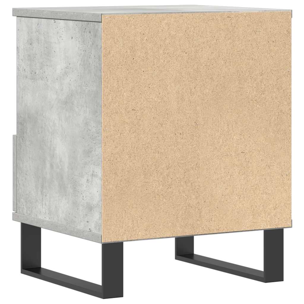 Mesa de cabeceira 40x35x50cm derivados madeira cinzento cimento