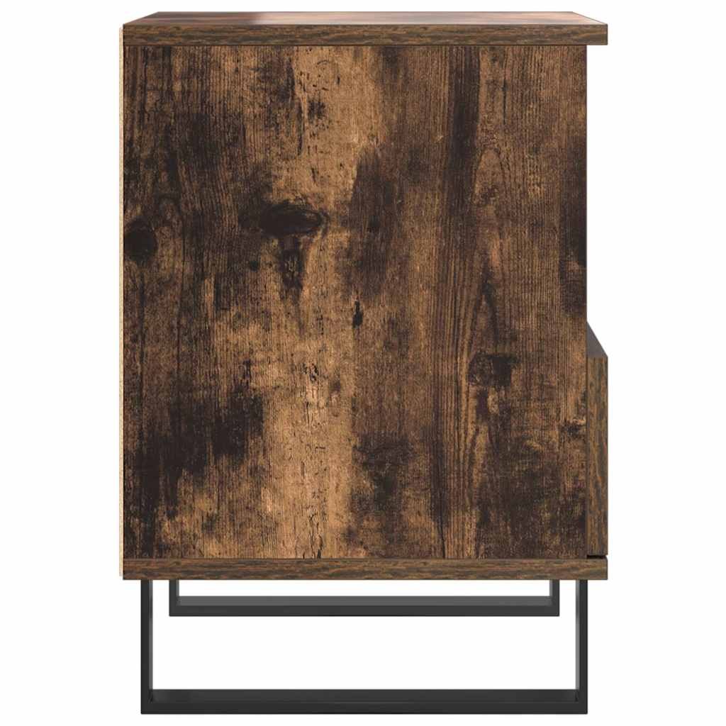 Mesa de cabeceira 40x35x50 cm derivados madeira carvalho fumado