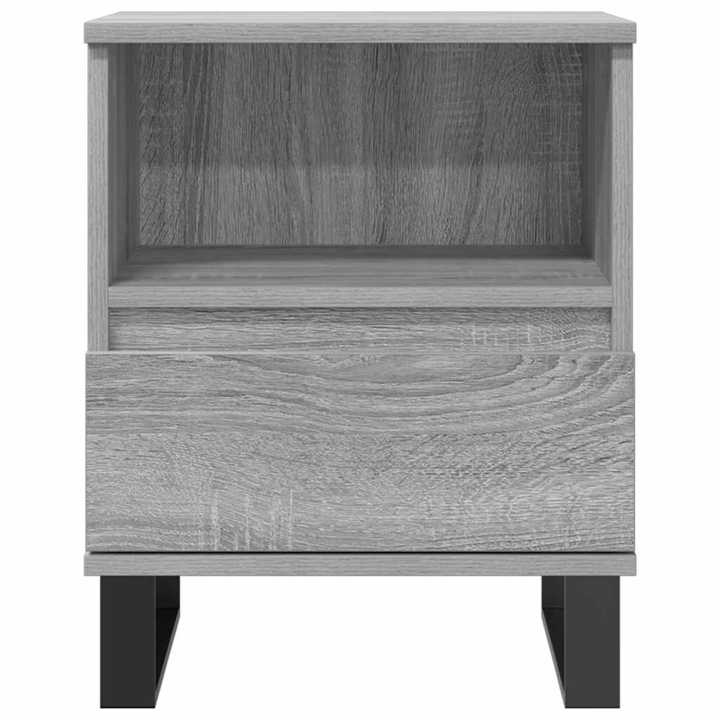 Mesa de cabeceira 40x35x50 cm derivados de madeira cinza sonoma