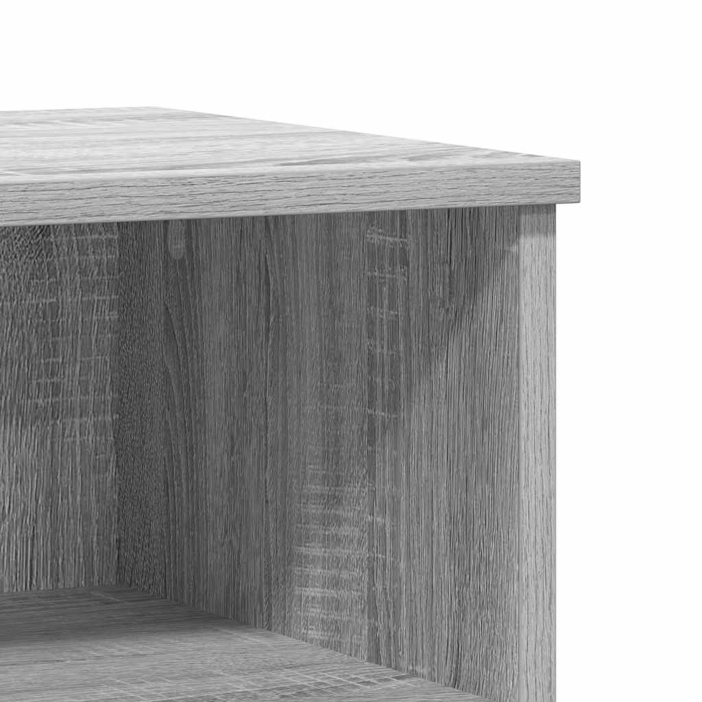 Mesa de cabeceira 40x35x50 cm derivados de madeira cinza sonoma