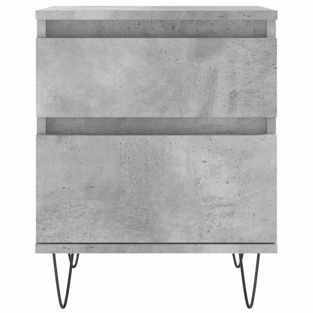 Mesas de cabeceira 2 pcs derivados de madeira cinzento cimento