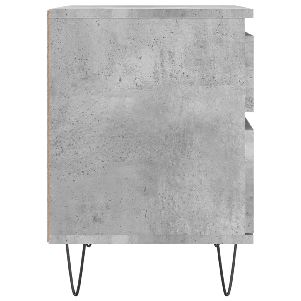 Mesas de cabeceira 2 pcs derivados de madeira cinzento cimento