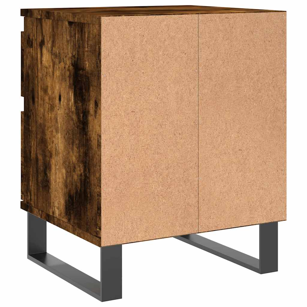 Mesa de cabeceira 40x35x50 cm derivados madeira carvalho fumado