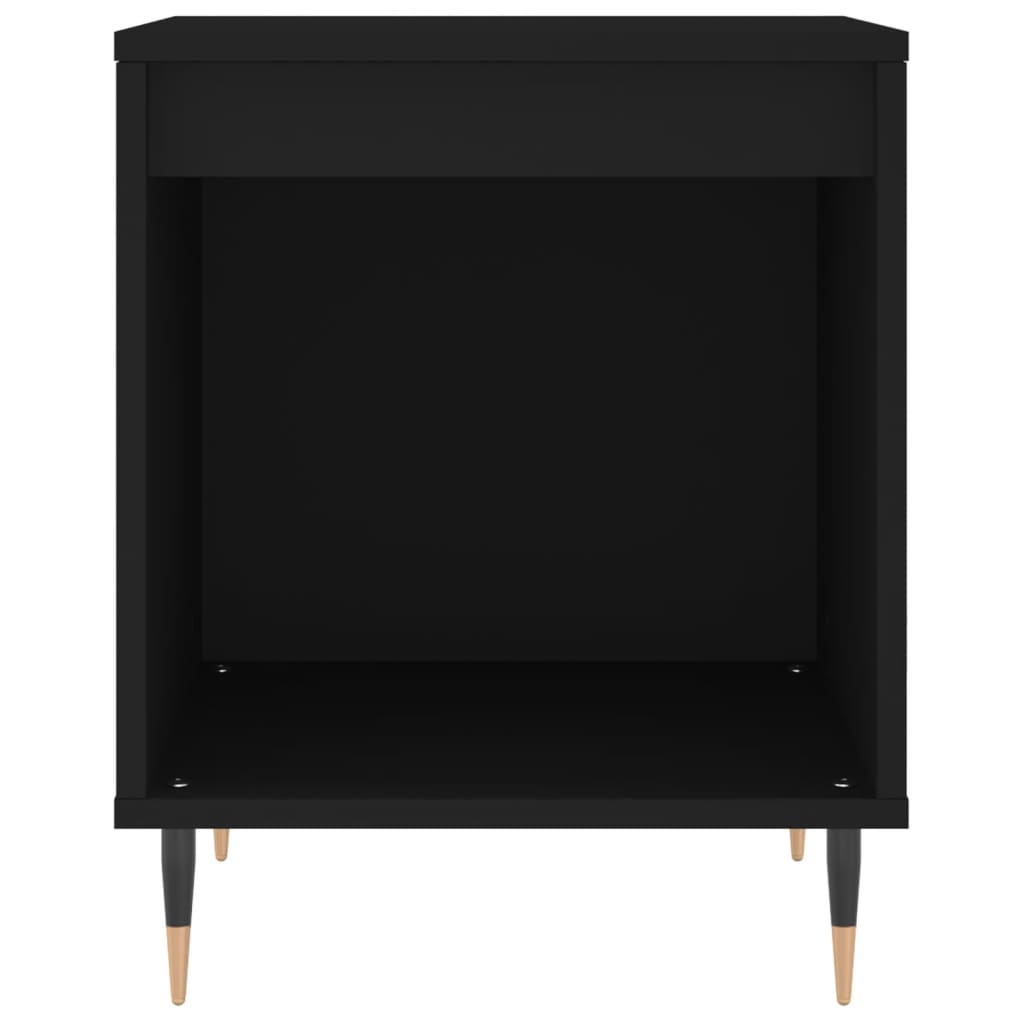 Mesas de cabeceira 2pcs 40x35x50 cm derivados de madeira preto