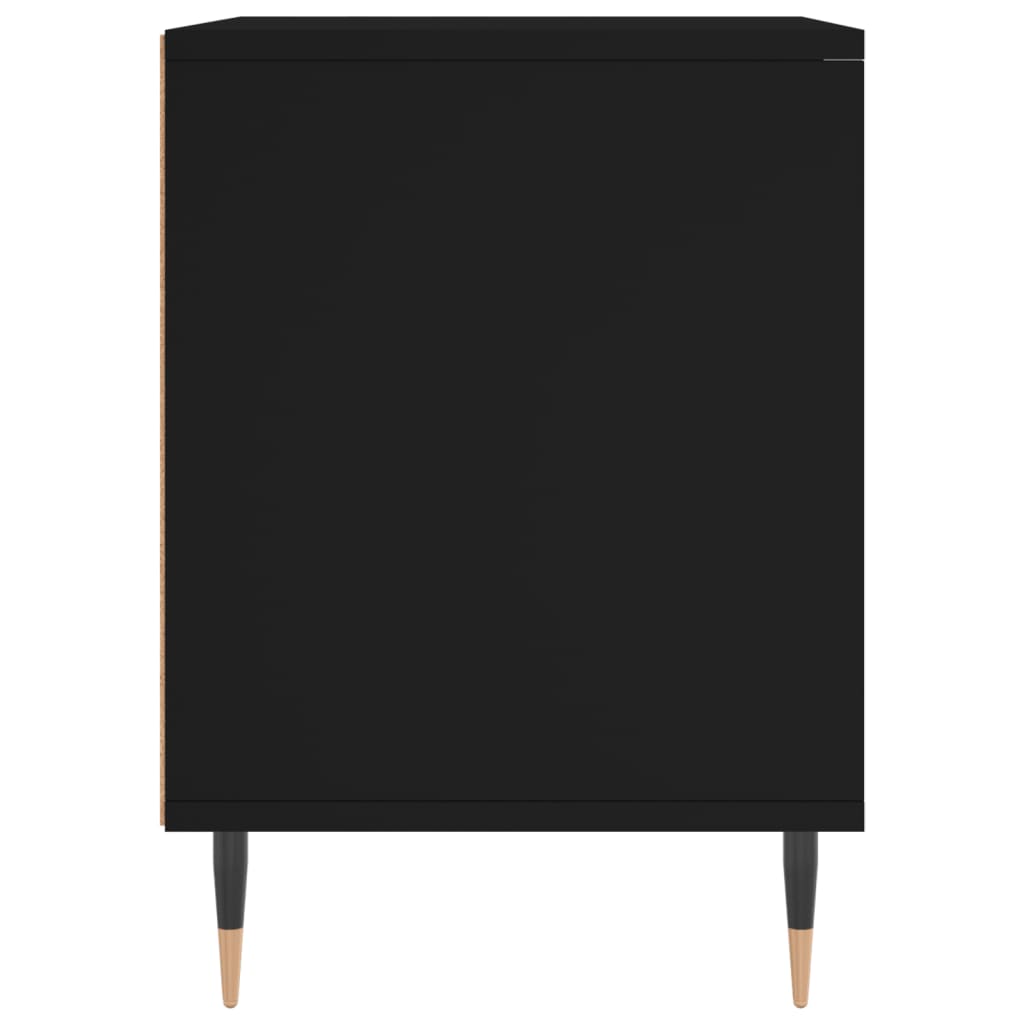 Mesas de cabeceira 2pcs 40x35x50 cm derivados de madeira preto