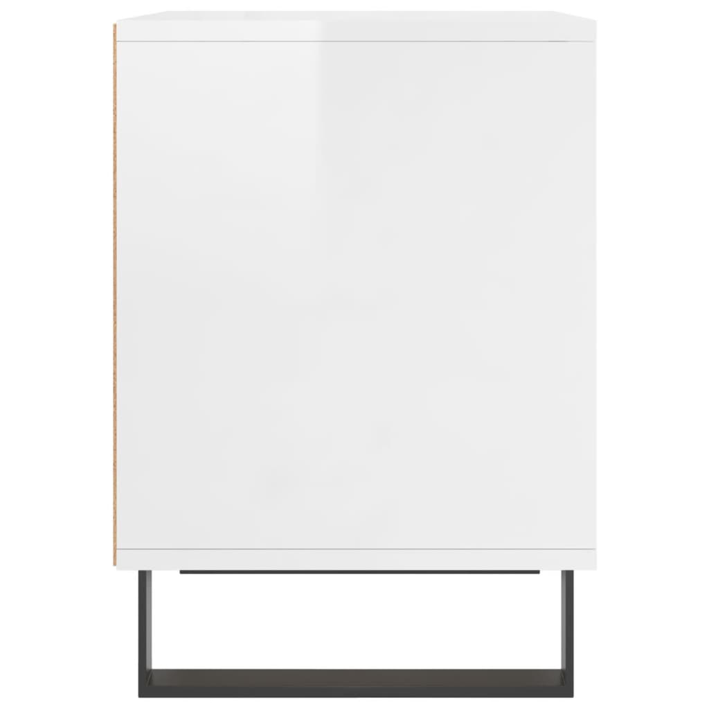 Mesa de cabeceira 2 pcs derivados de madeira branco brilhante