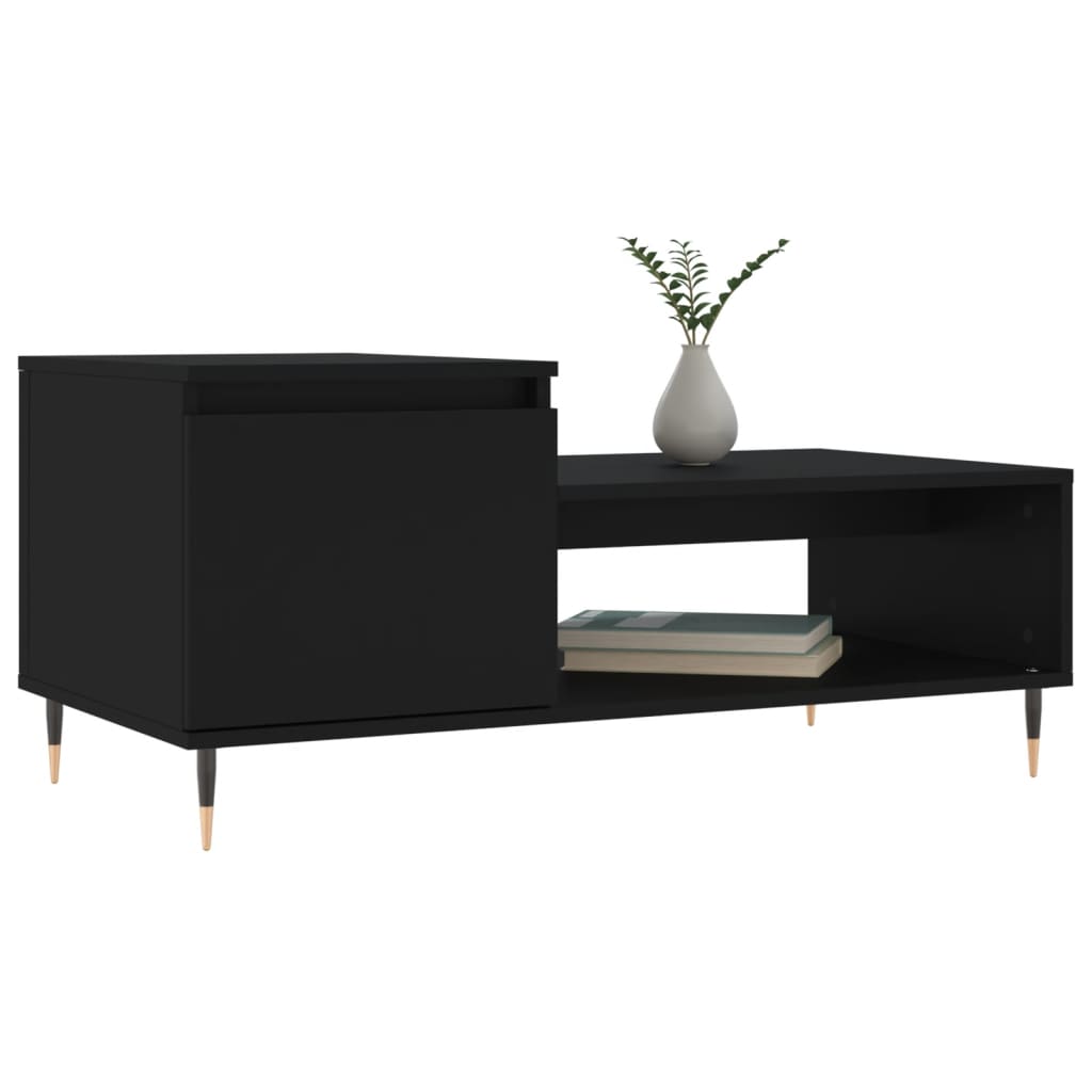 Mesa de centro 100x50x45 cm derivados de madeira preto