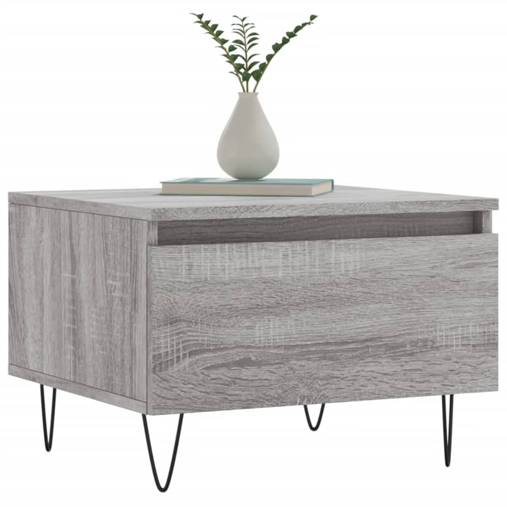 Mesas de centro 2 pcs 50x46x35cm deriv. madeira cinzento sonoma