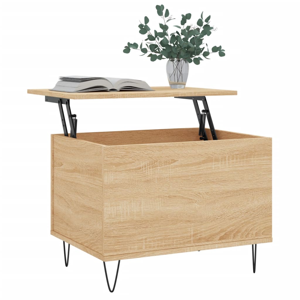 Mesa de centro 60x44,5x45 cm derivados madeira carvalho sonoma