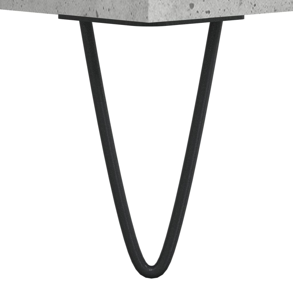 Mesa de centro 60x44,5x45 cm derivados madeira cinzento cimento