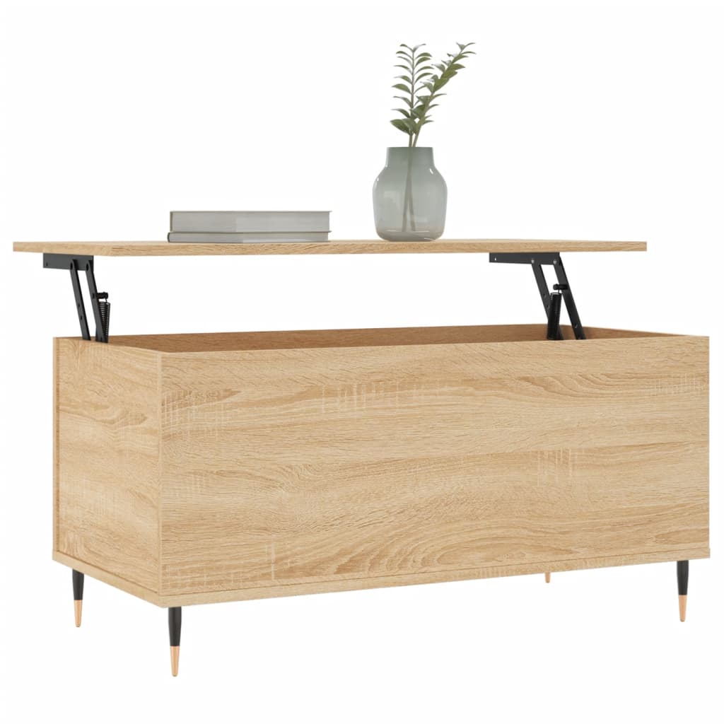 Mesa de centro 90x44,5x45 cm derivados madeira carvalho sonoma