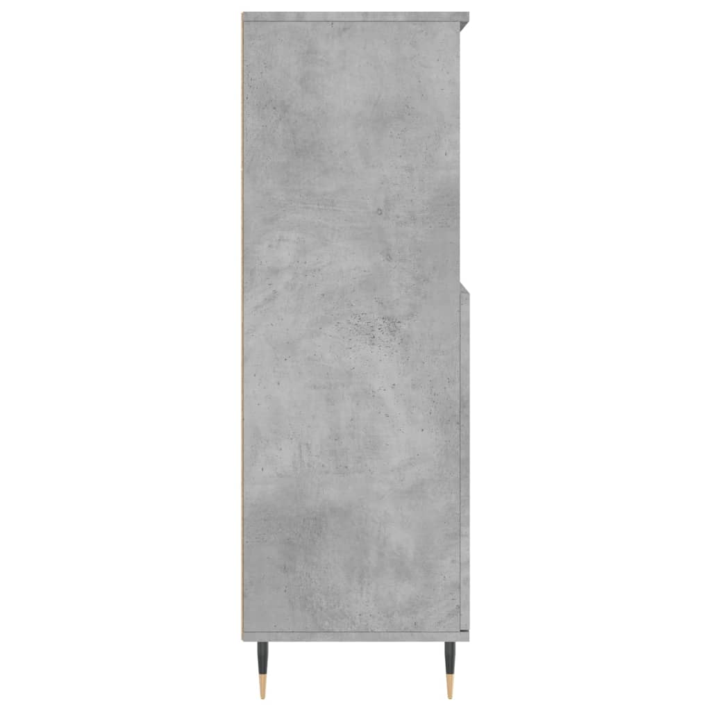 Aparador alto 60x36x110cm derivados de madeira cinzento cimento