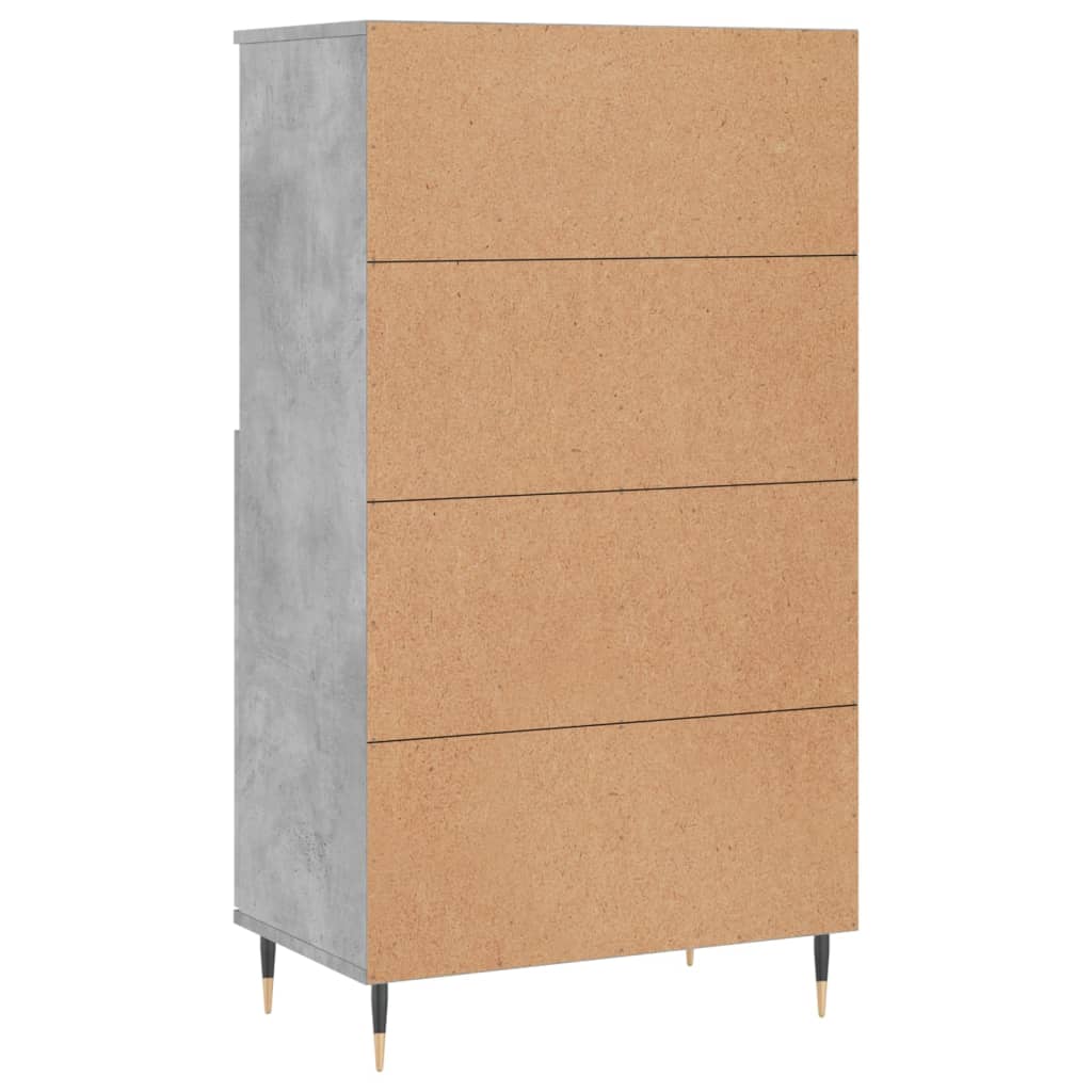 Aparador alto 60x36x110cm derivados de madeira cinzento cimento
