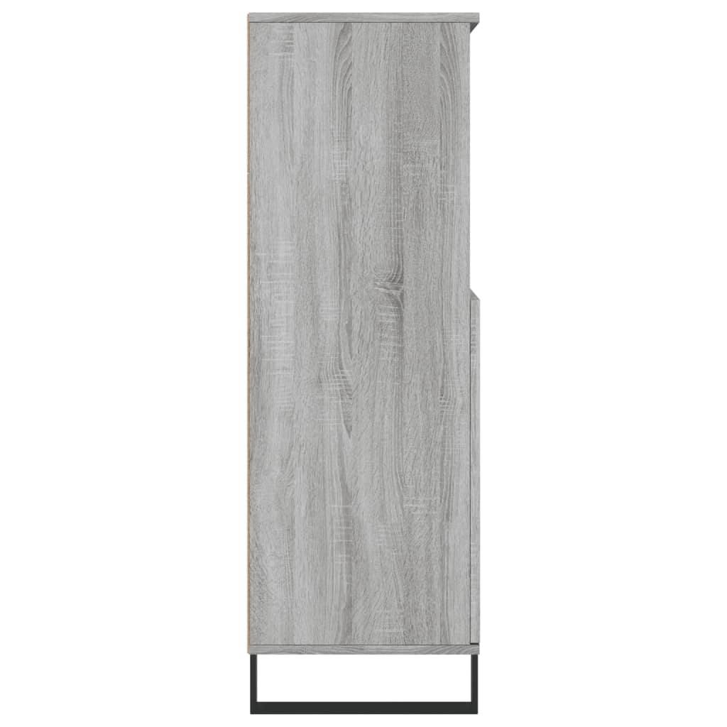 Aparador alto 60x36x110 cm derivados de madeira cinzento sonoma