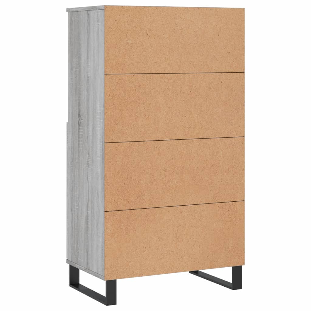 Aparador alto 60x36x110 cm derivados de madeira cinzento sonoma