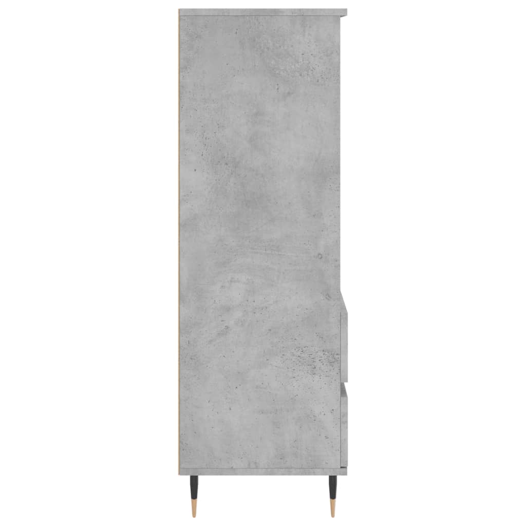 Aparador alto 40x36x110cm derivados de madeira cinzento cimento