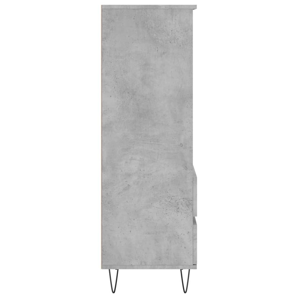 Aparador alto 40x36x110cm derivados de madeira cinzento cimento