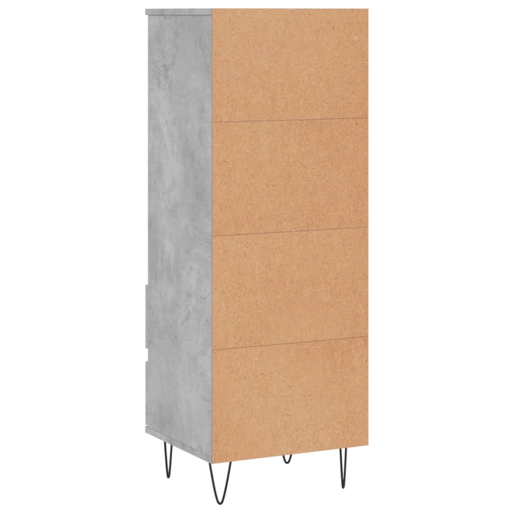 Aparador alto 40x36x110cm derivados de madeira cinzento cimento