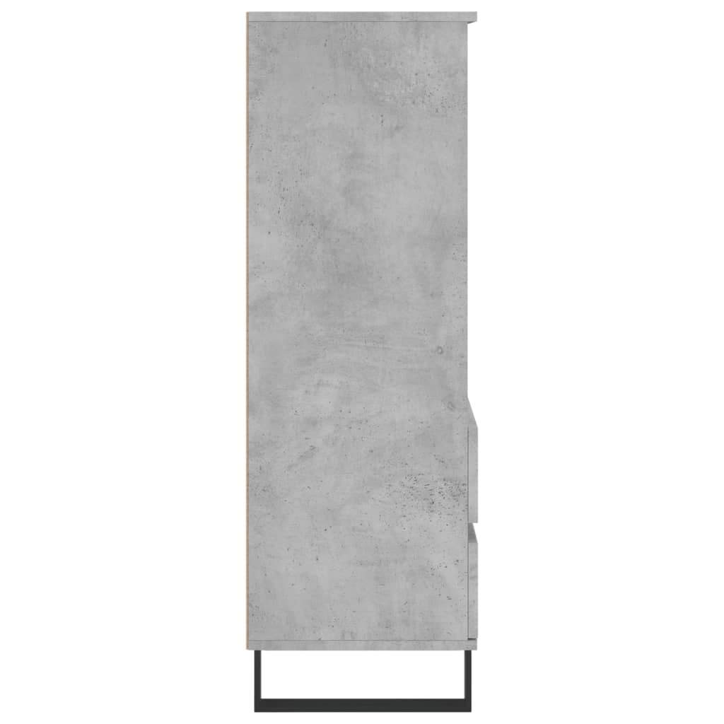 Aparador alto 40x36x110cm derivados de madeira cinzento cimento