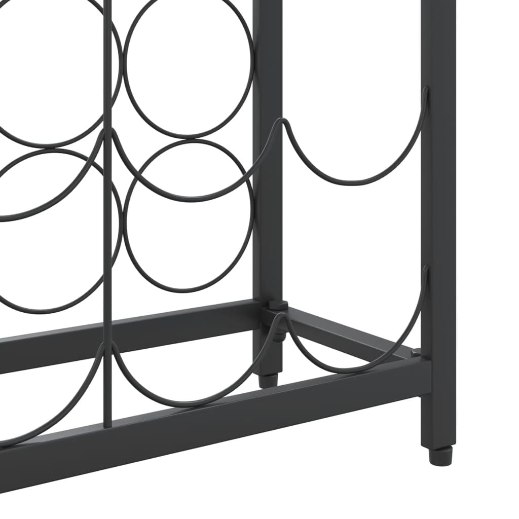 Garrafeira para 95 garrafas 54x18x200 cm ferro forjado preto