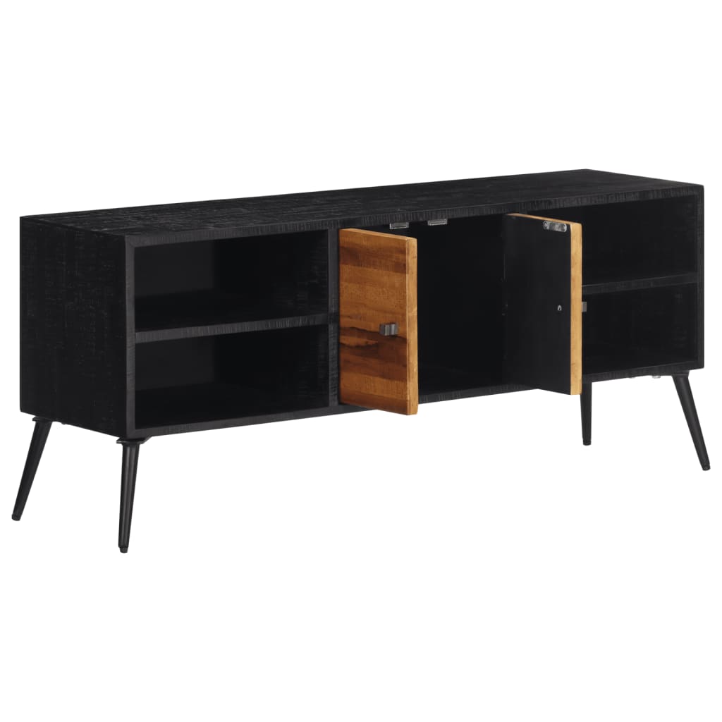 Móvel de TV 112x31x45 cm madeira de teca recuperada maciça