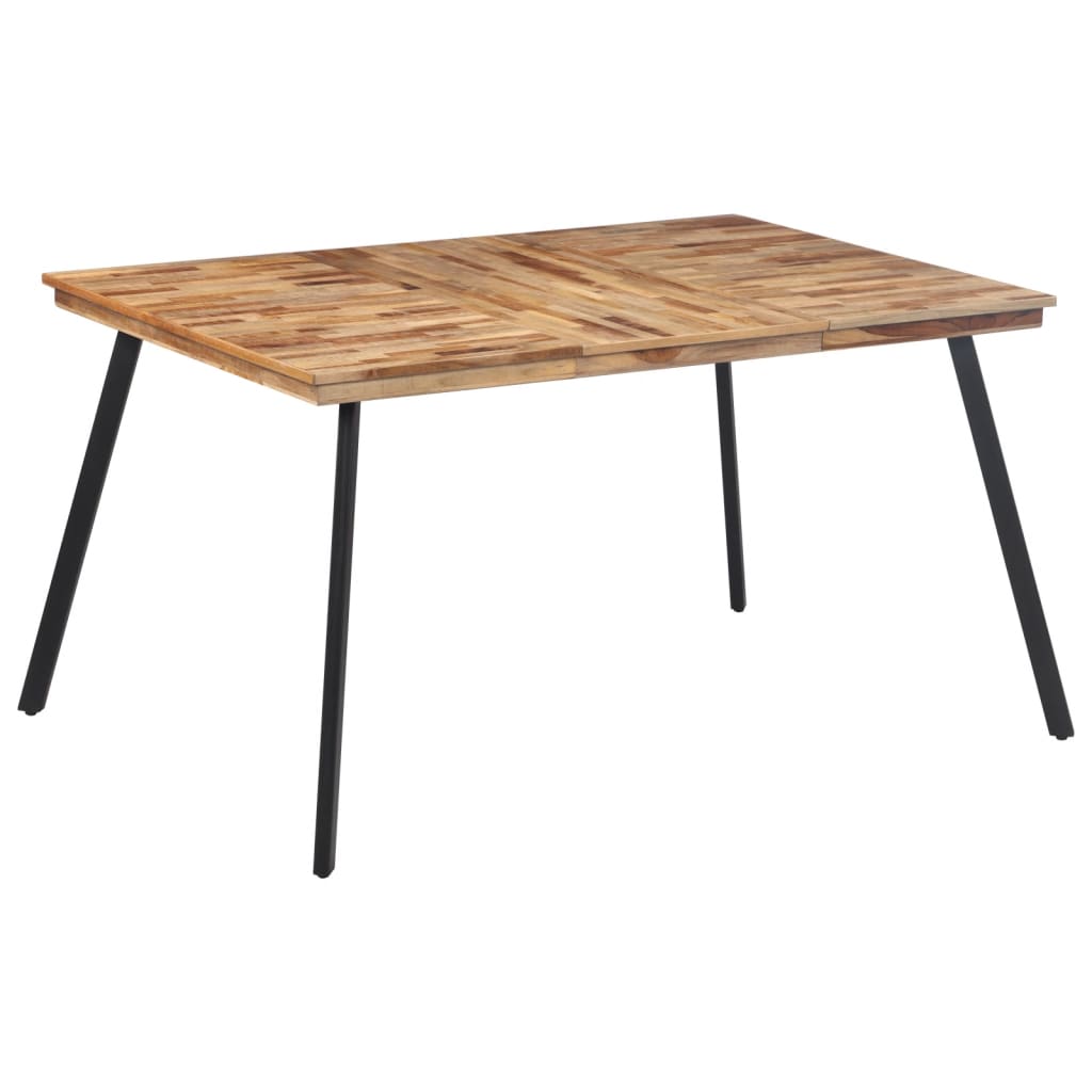 Mesa de jantar 148x97x76 cm madeira de teca maciça
