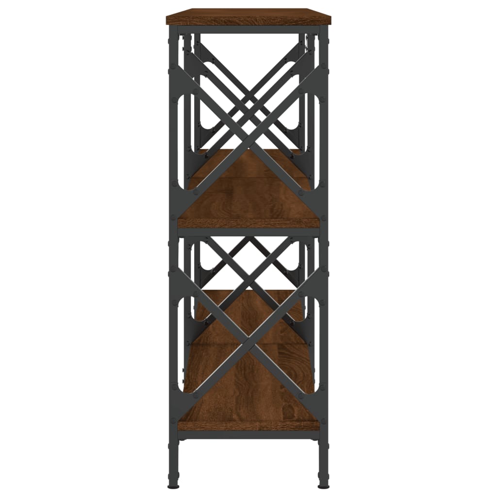 Mesa consola 156x28x80,5 cm derivados madeira carvalho castanho