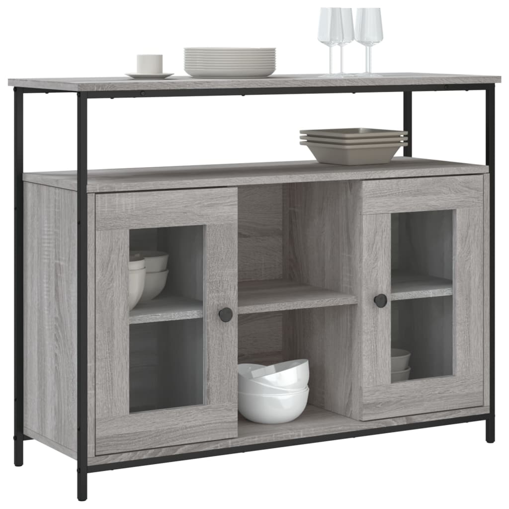 Aparador 100x35x80 cm derivados de madeira cinzento sonoma