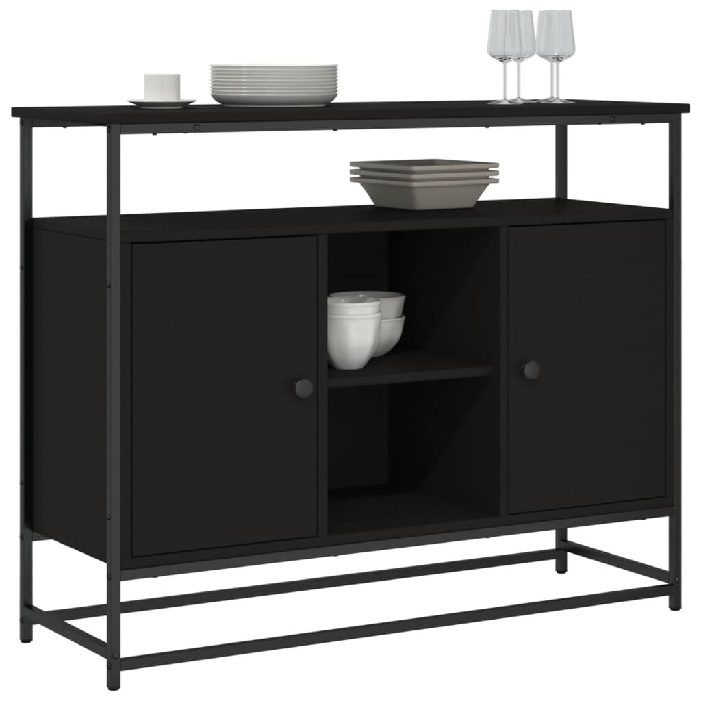 Aparador 100x35x80 cm derivados de madeira preto