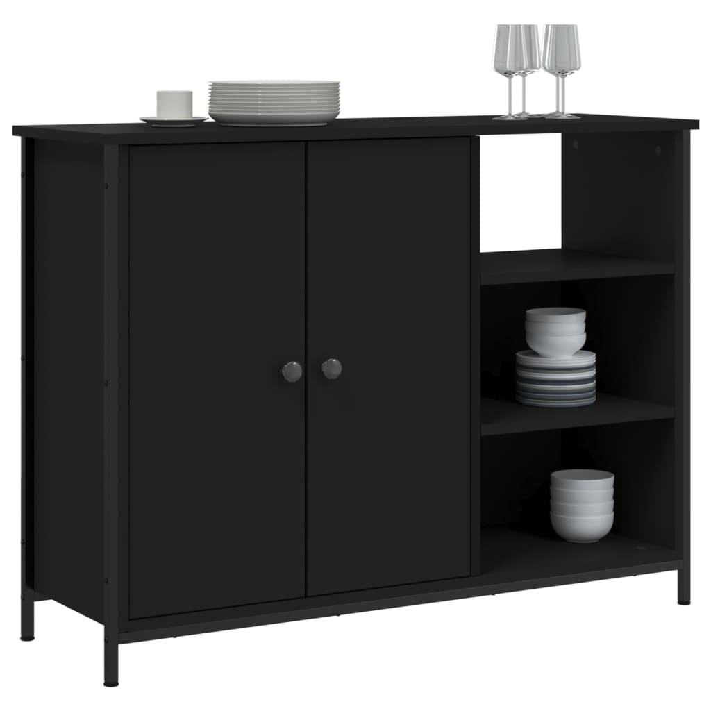 Aparador 100x33x75 cm derivados de madeira preto