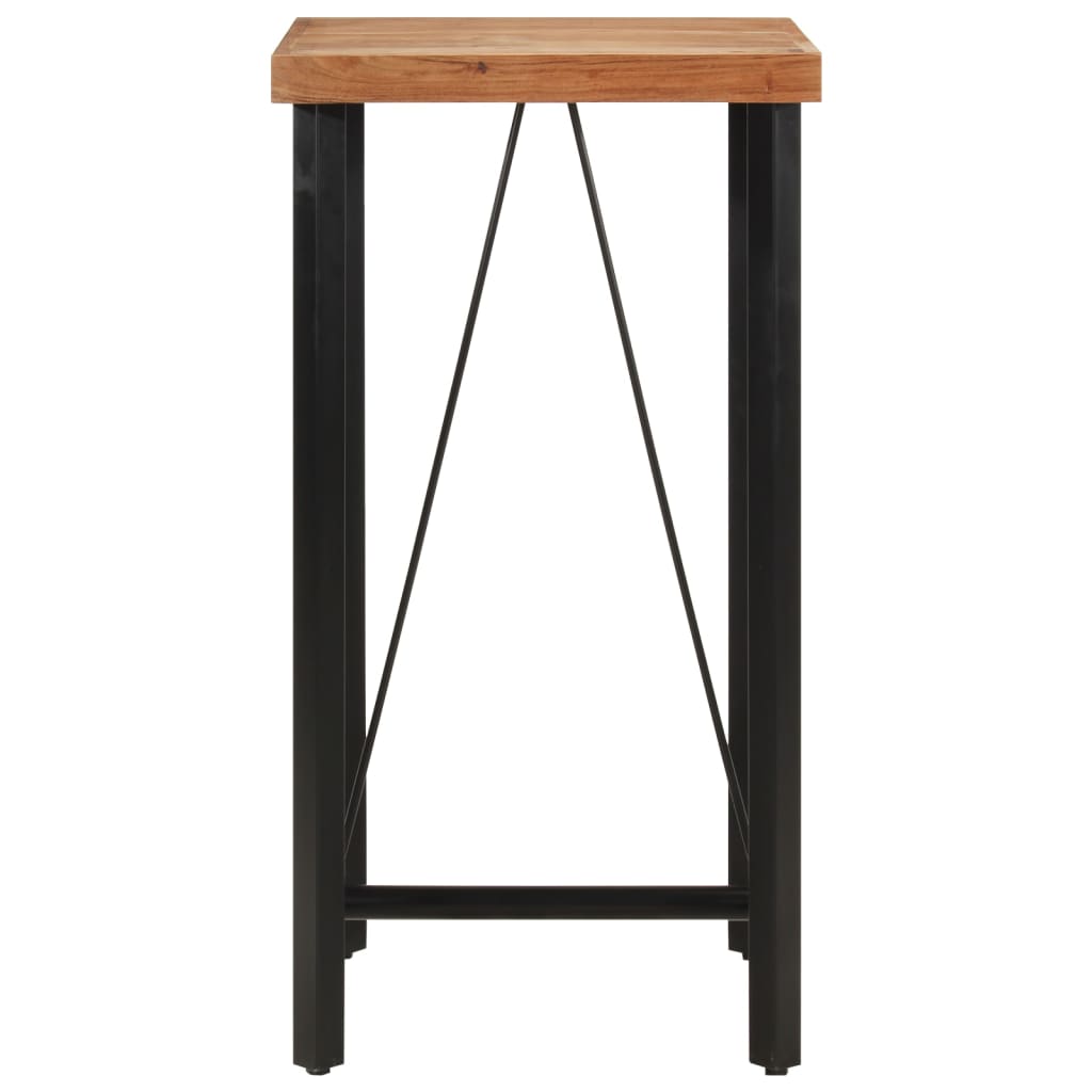 Mesa de bar 55x55x107 cm madeira de acácia maciça e ferro