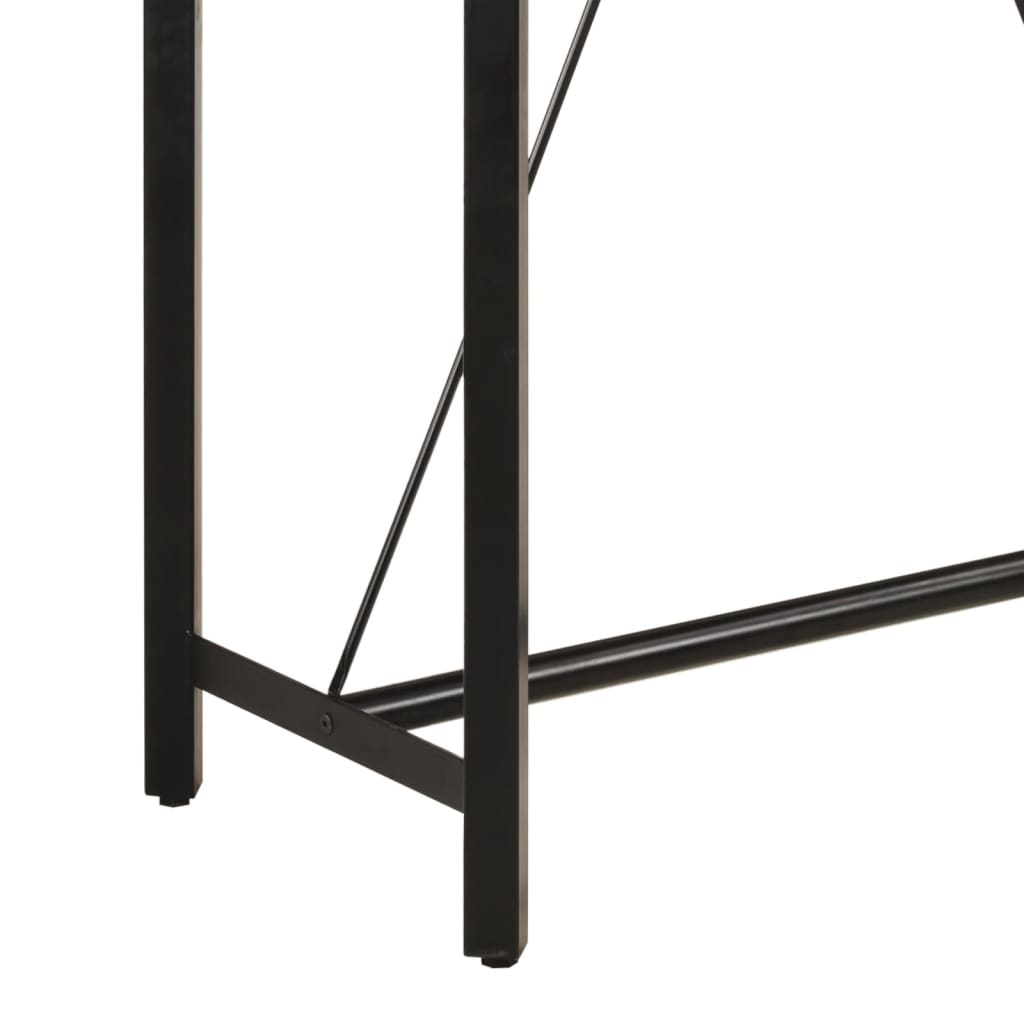 Mesa de bar 110x55x107 cm madeira de mangueira maciça e ferro