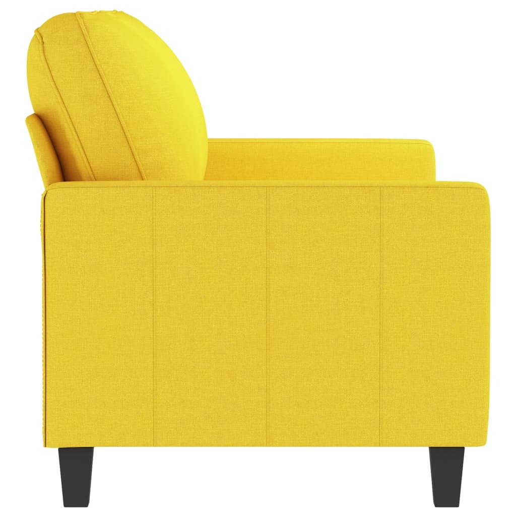 Sofá de 2 lugares 140 cm tecido amarelo-claro