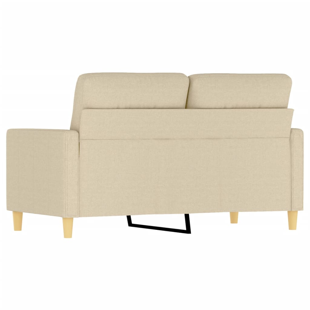 Sofá de 2 lugares tecido 120 cm cor creme