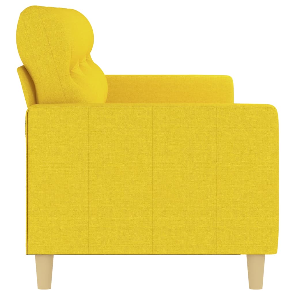 Sofá de 3 lugares 180 cm tecido amarelo-claro