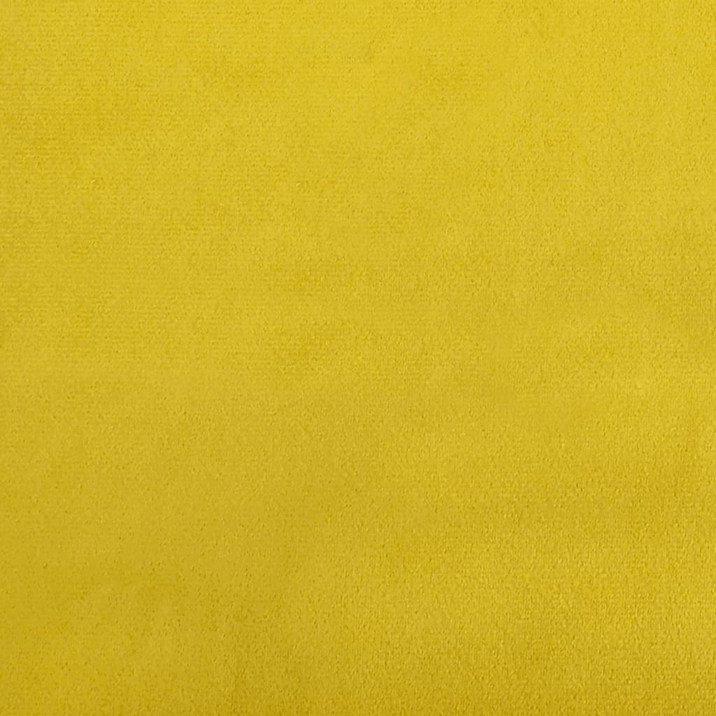 Sofá de 2 lugares veludo 140 cm amarelo