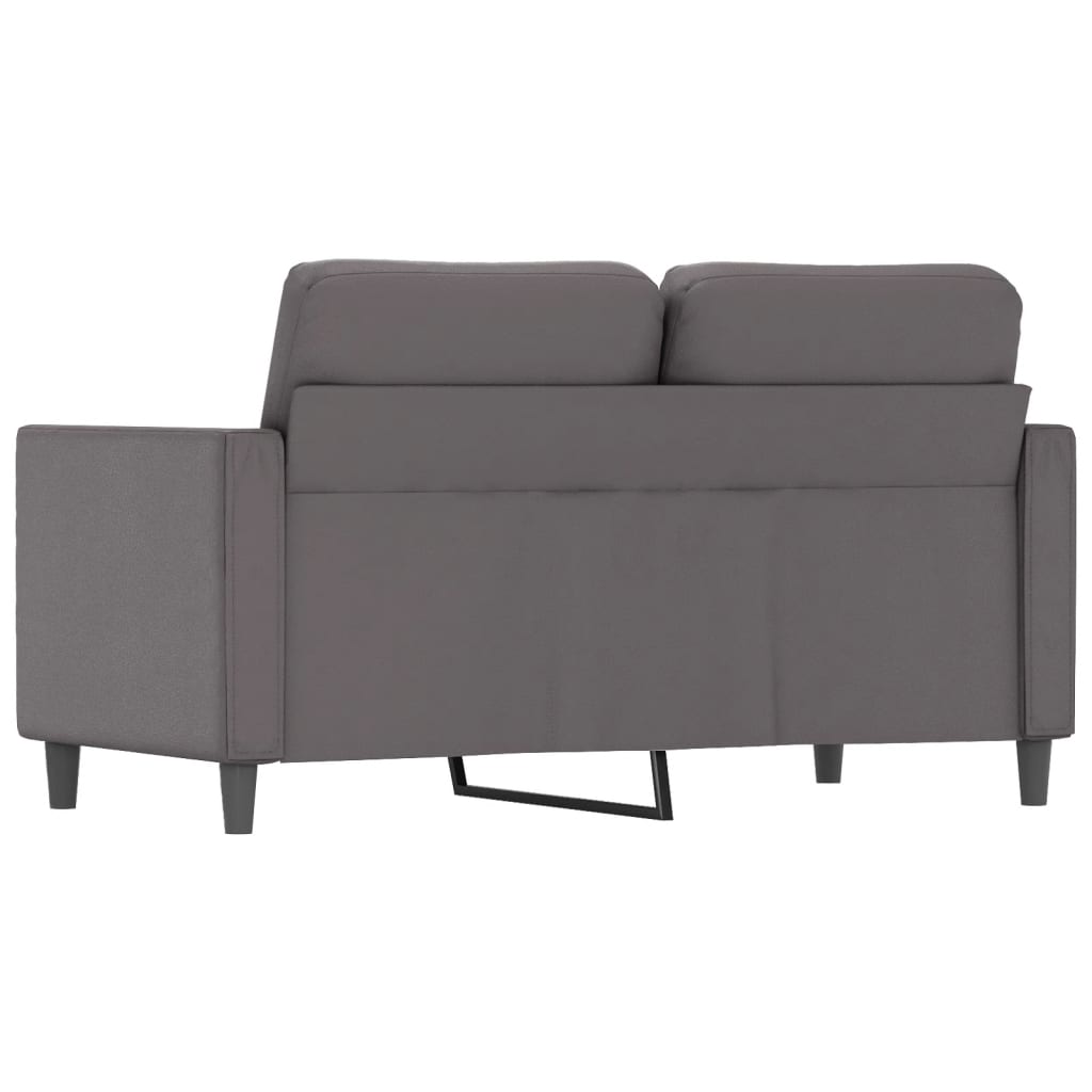Sofá de 2 lugares 120 cm couro artificial cinza
