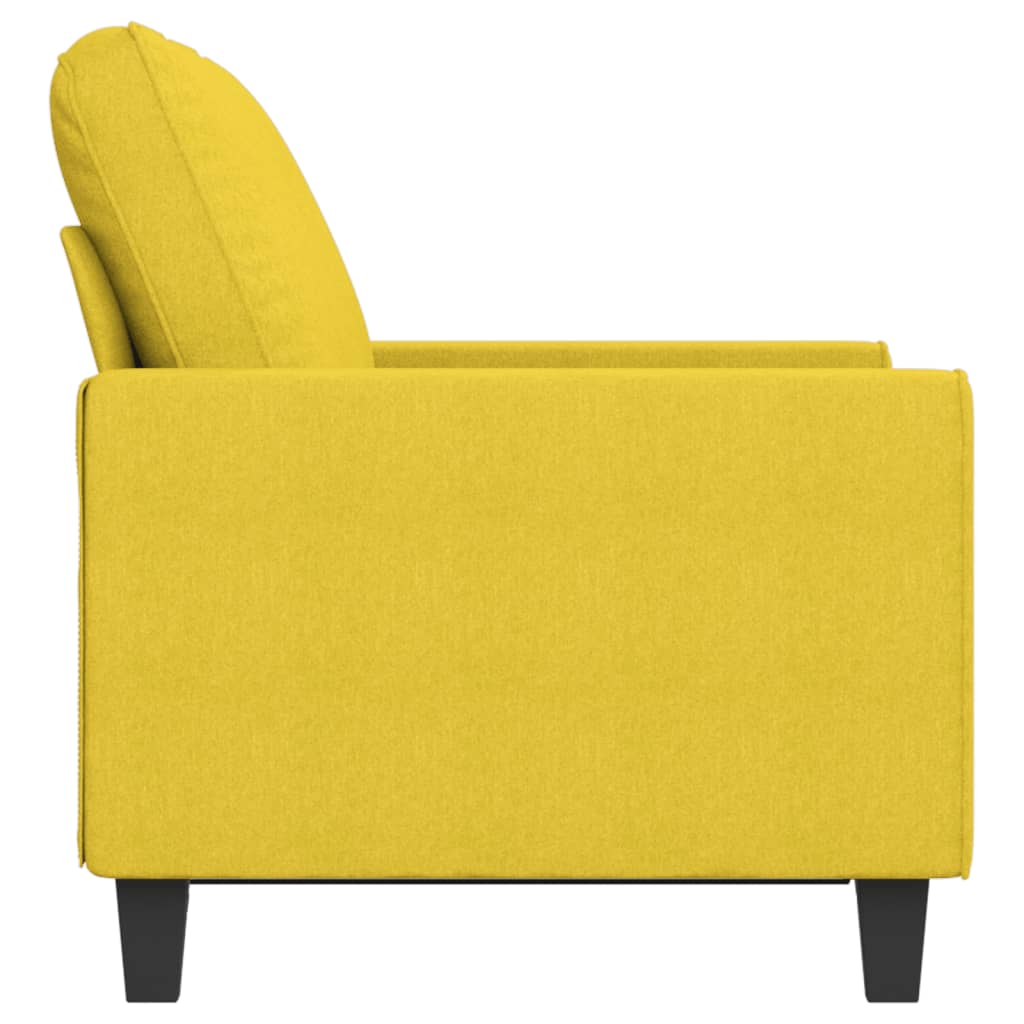 Sofá de 2 lugares 120 cm tecido amarelo-claro