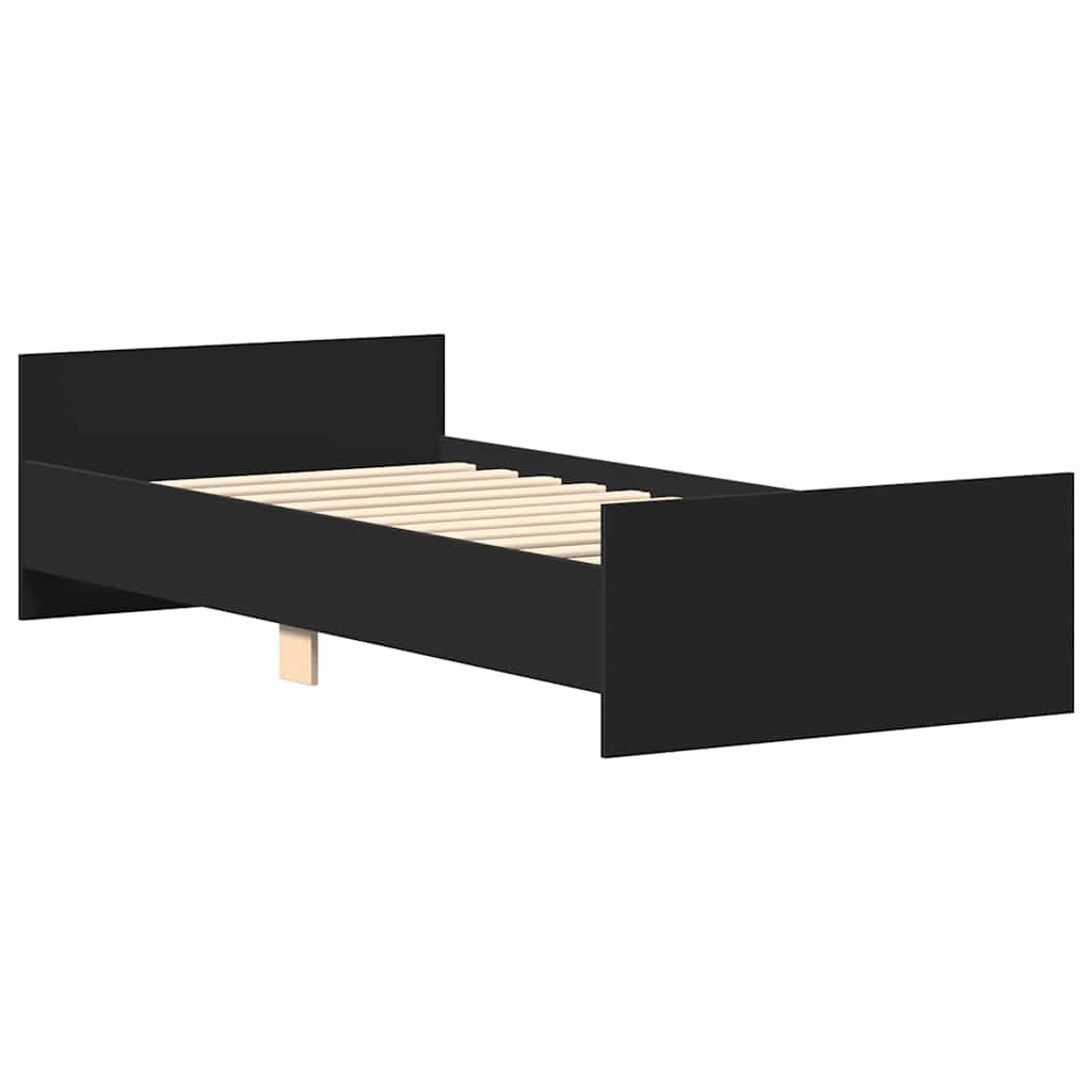 Estrutura cama solteiro 75x190 cm derivados de madeira preto