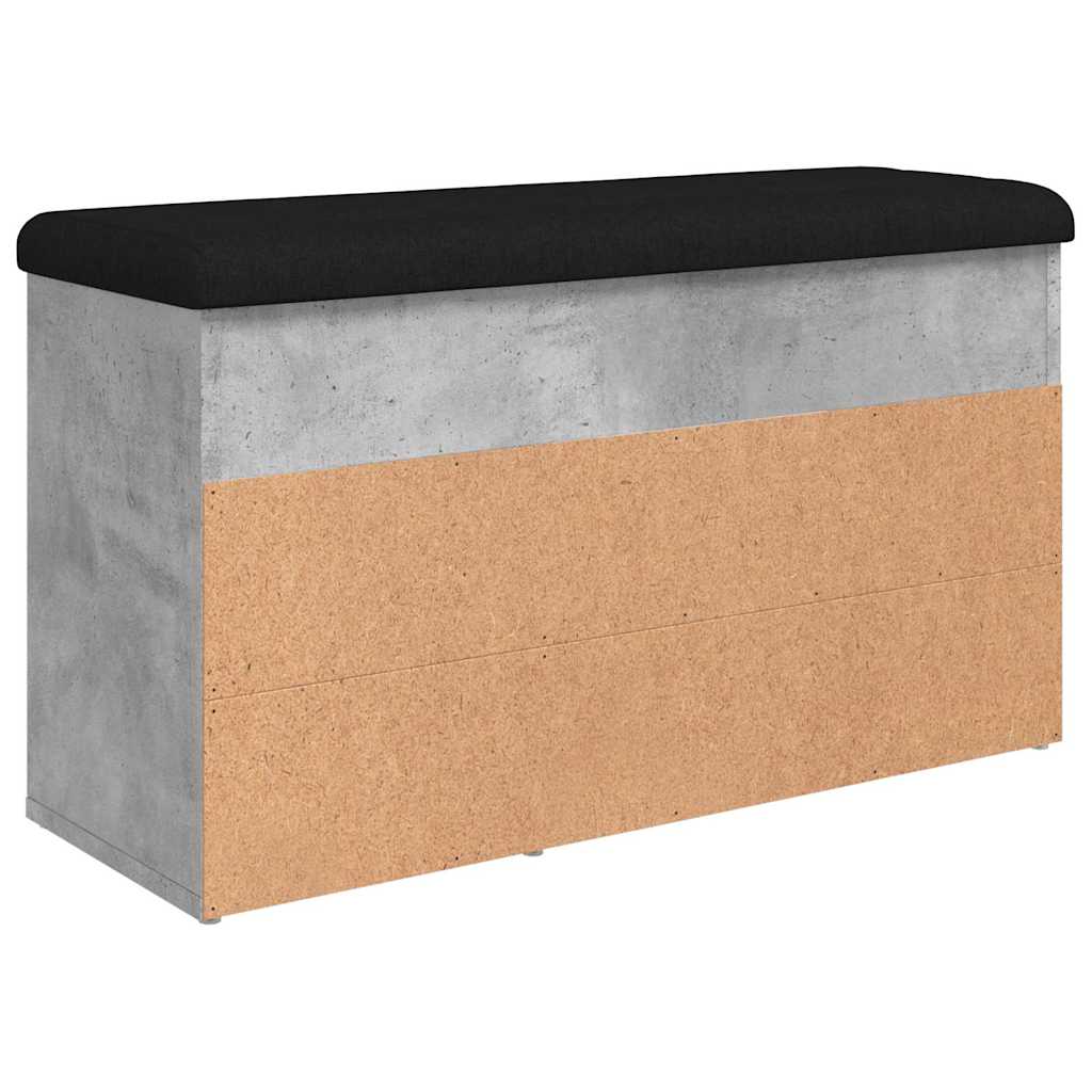 Banco sapateira 82x32x45,5cm derivados madeira cinzento cimento