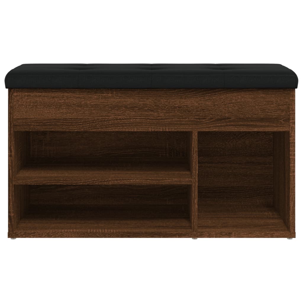 Banco sapateira 82x32x45,5cm derivado madeira carvalho castanho