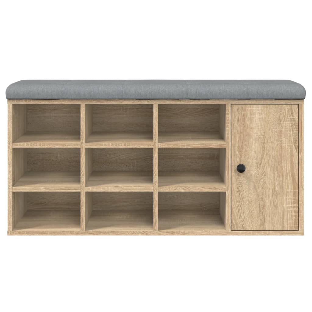 Banco sapateira 102x32x50 cm derivados madeira carvalho sonoma