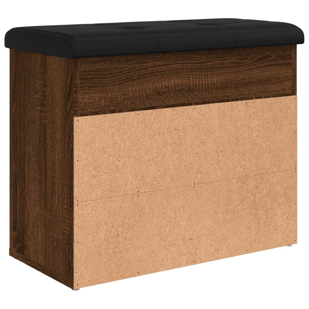 Banco sapateira 62x32x50 cm derivados madeira carvalho castanho