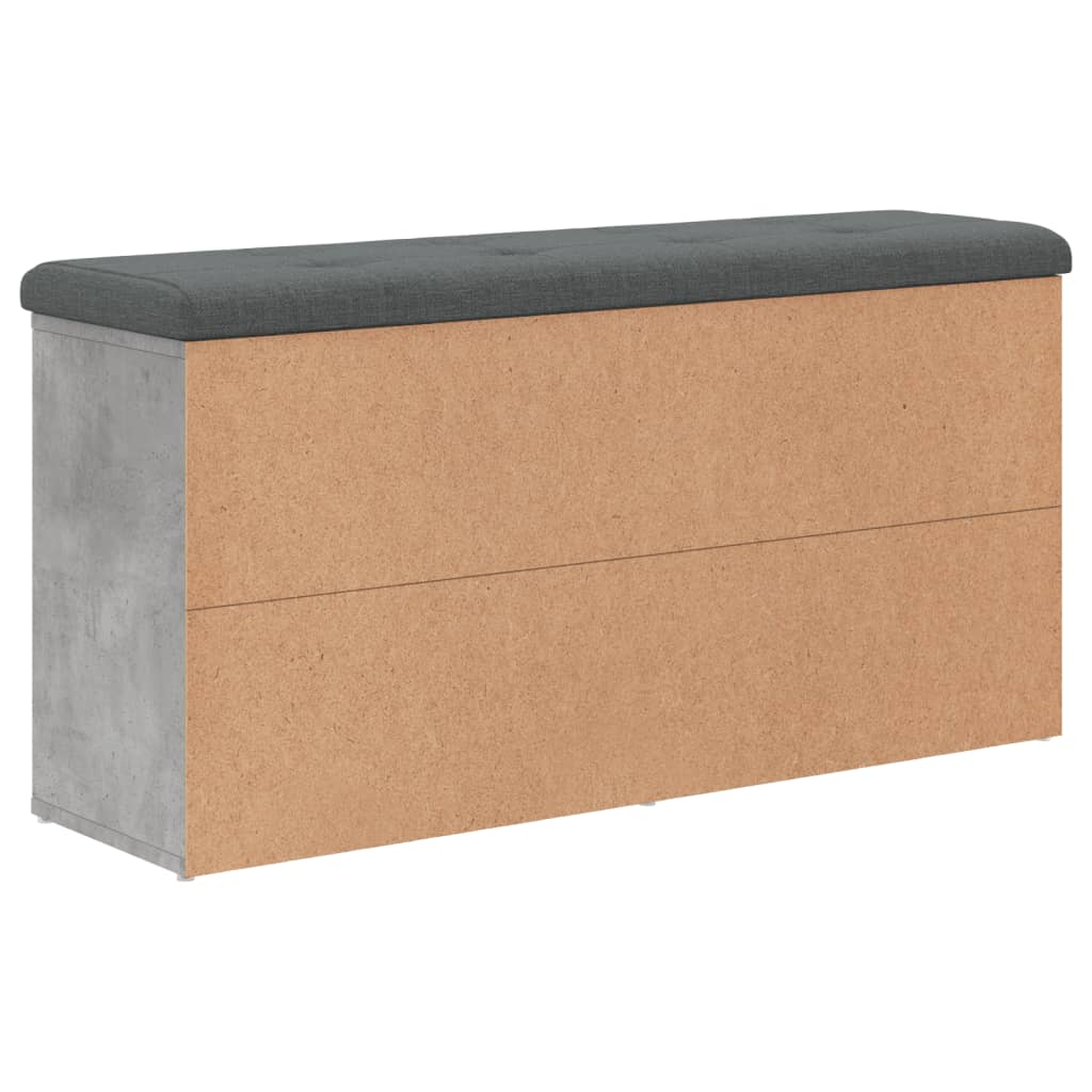 Banco sapateira 102x32x50 cm derivados madeira cinzento cimento