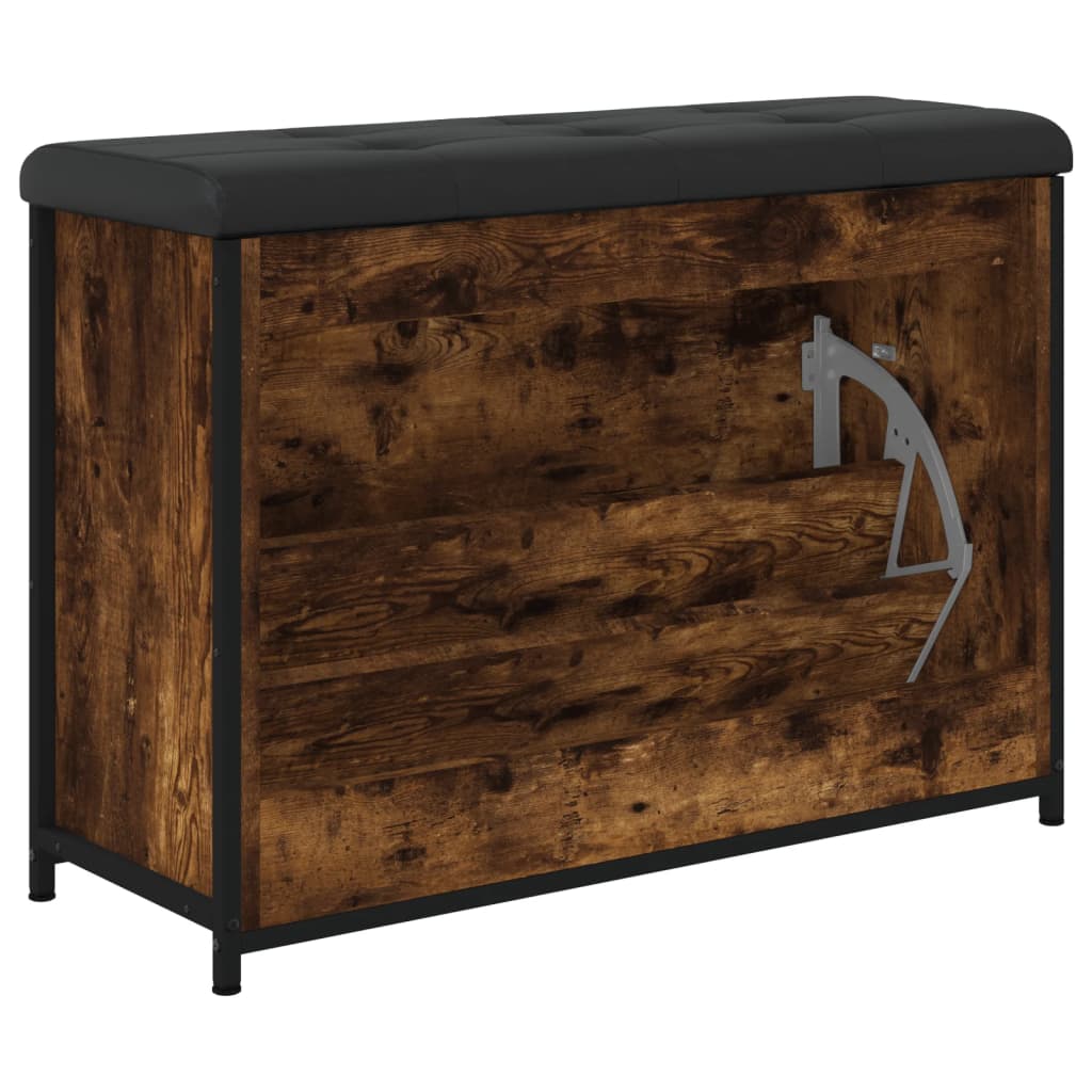 Banco sapateira c/ gaveta articulada 82x32x56cm carvalho fumado