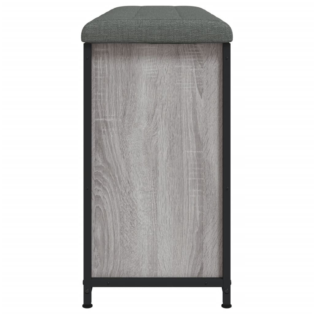 Banco sapateira gaveta articulada 102x32x56 cm cinzento sonoma